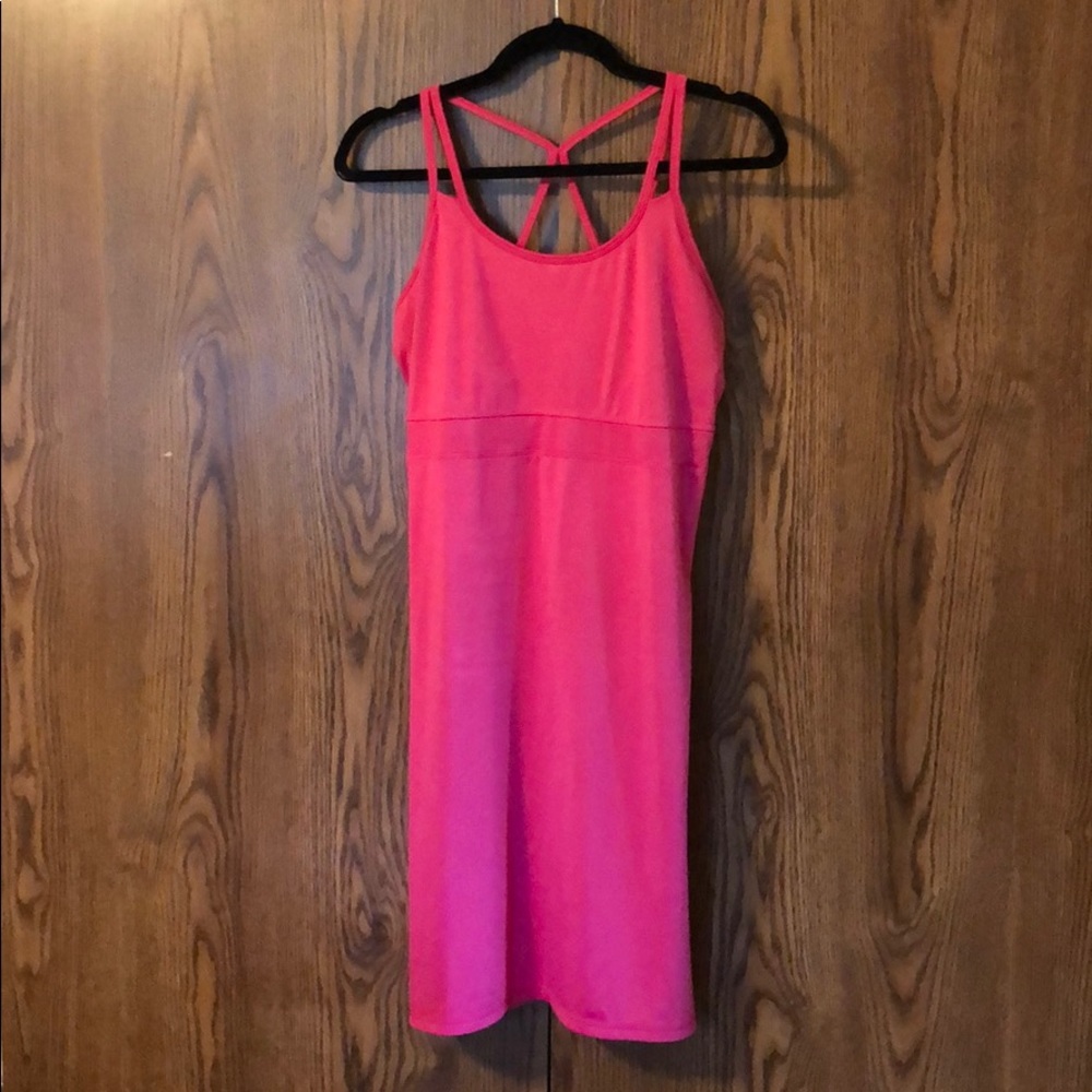 FOR CHELSEA- pink strappy back sundress